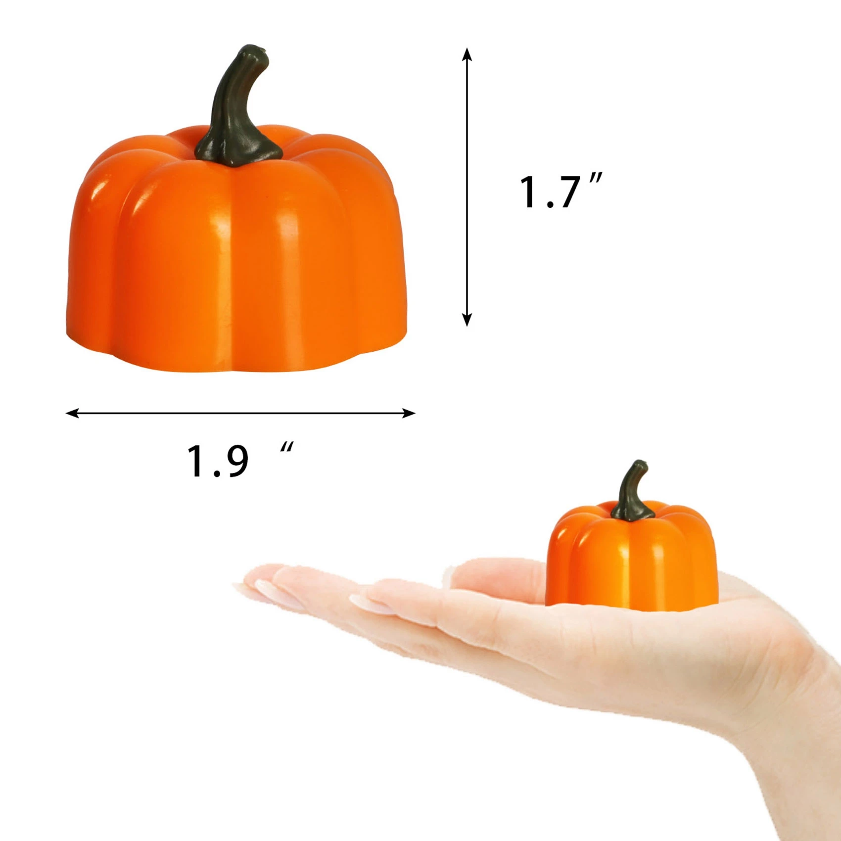 12Pcs Creative LED Simulation Cute Pumpkin Shape Halloween Christmas Decoration LED Electronic Luminous Candle Light