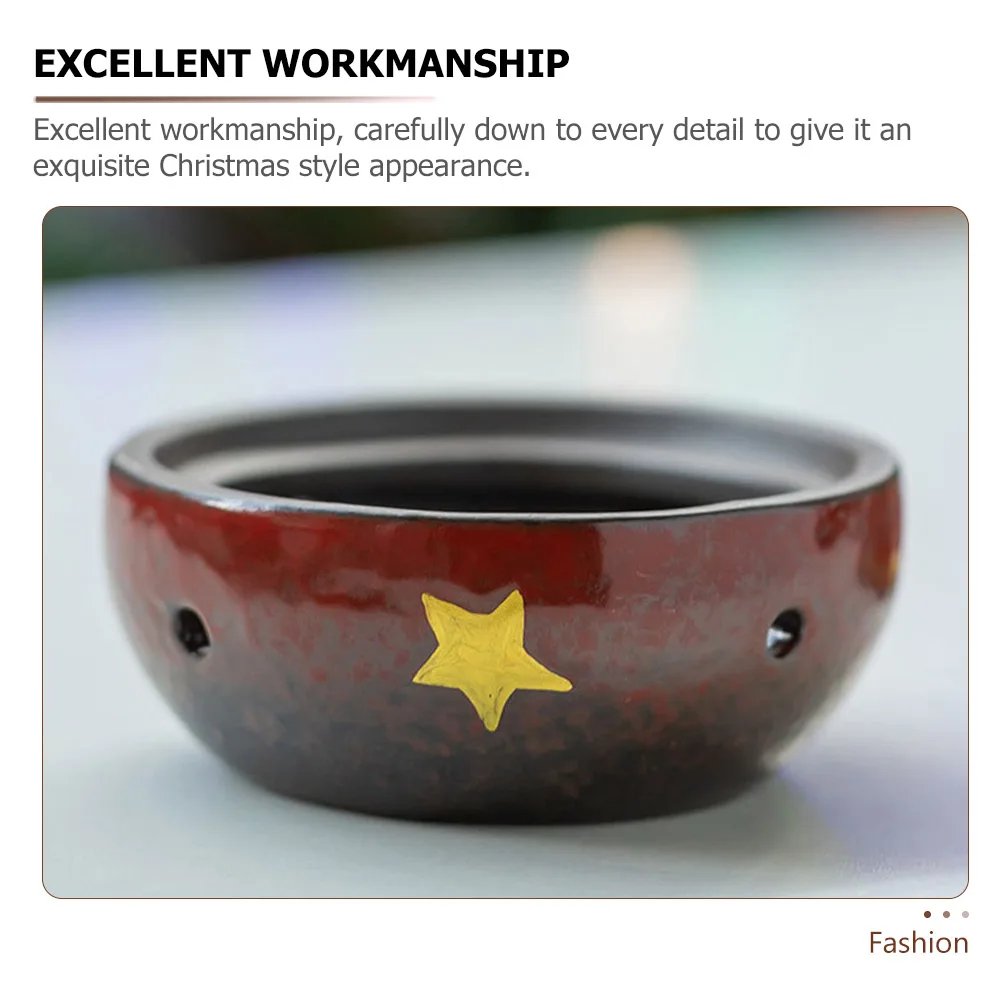 

1Pcs Ceramic Santa Claus Censer Decorative Hollow Aroma Stove for Christmas Home Office Indoor Aromatherapy Zen Relaxation Scene