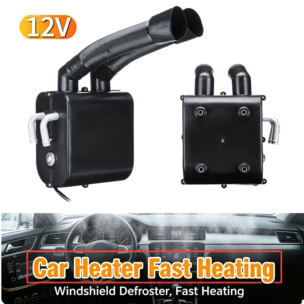 Riscaldatore per auto 12V, riscaldamento rapido dell'acqua, sbrinatore per parabrezza, riscaldamento in 5 secondi, nucleo in alluminio puro, ventilatore turbo silenzioso, doppie bocchette d'aria,