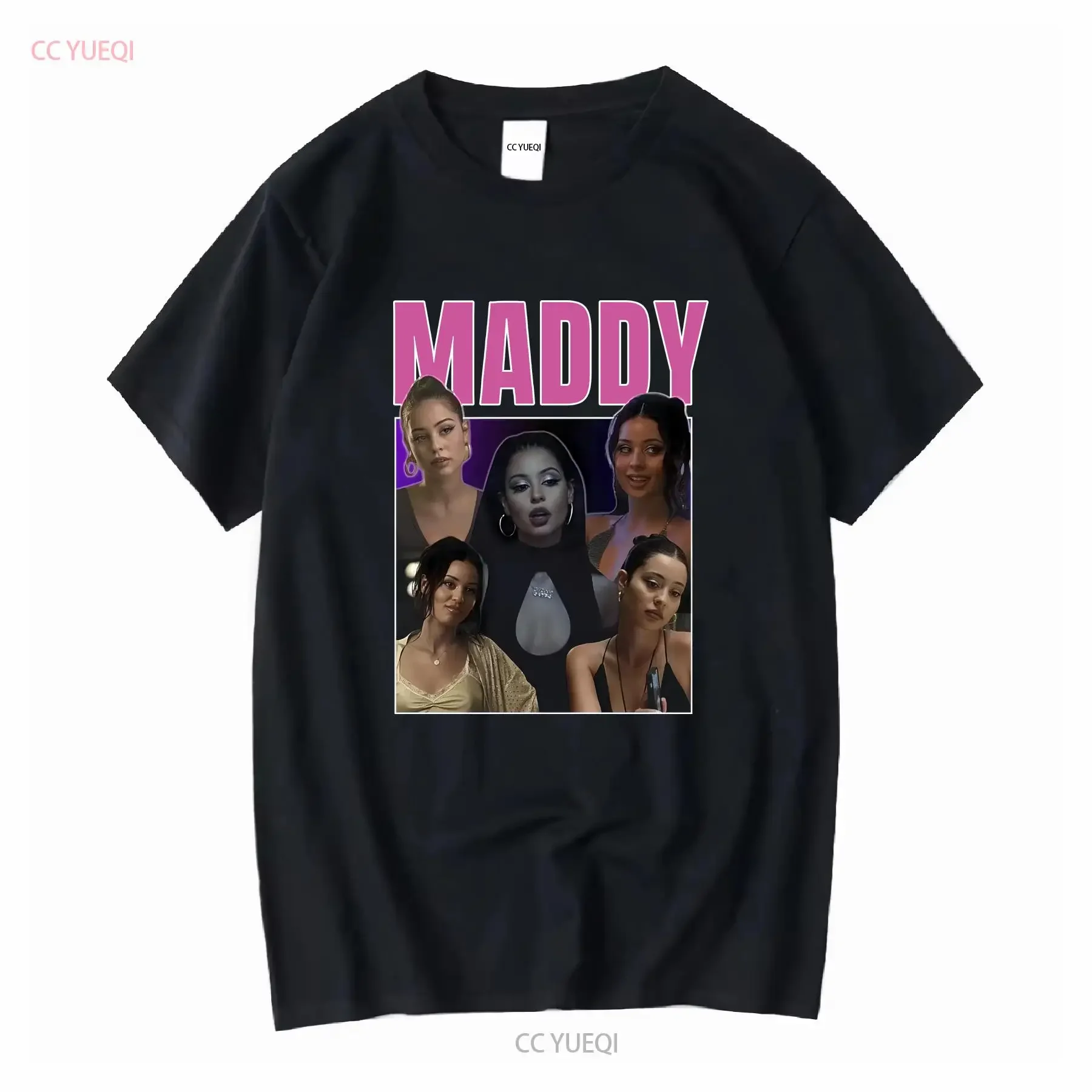 Euphoria Maddy T Shirt manches longues ou courtes vintage Vêtements de créateurs délavés Confortable Respirant Doux Graphique étiré