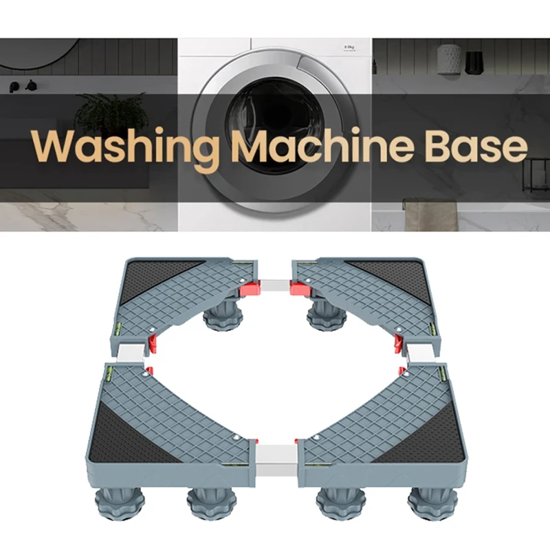 Washing Machine Stand Adjustable Anti-Vibrator Mobile Base Support For Washing Machine Portable Bathroom Spare Parts Accessories