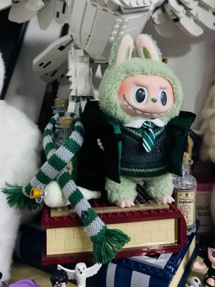 Novo labubu boneca magia academia roupas conjunto pingente boneca roupas decoração 15 & 17cm tamanho boneca roupas porco verrugas uniforme escolar