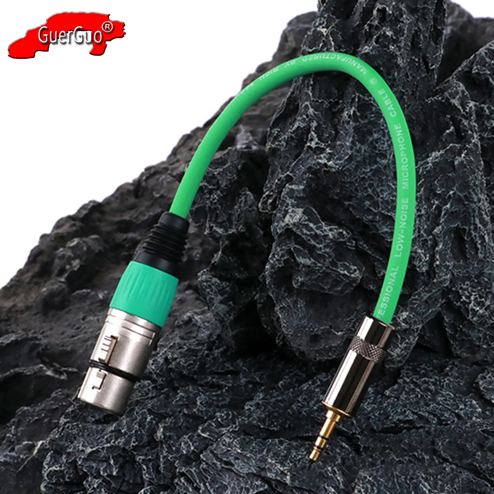 

3Pin XLR Female to Aux 3.5mm 1/8 inch Male Jack MIC Audio Extension Cable Adapter for DSLR Cameras,Computer Recording Device