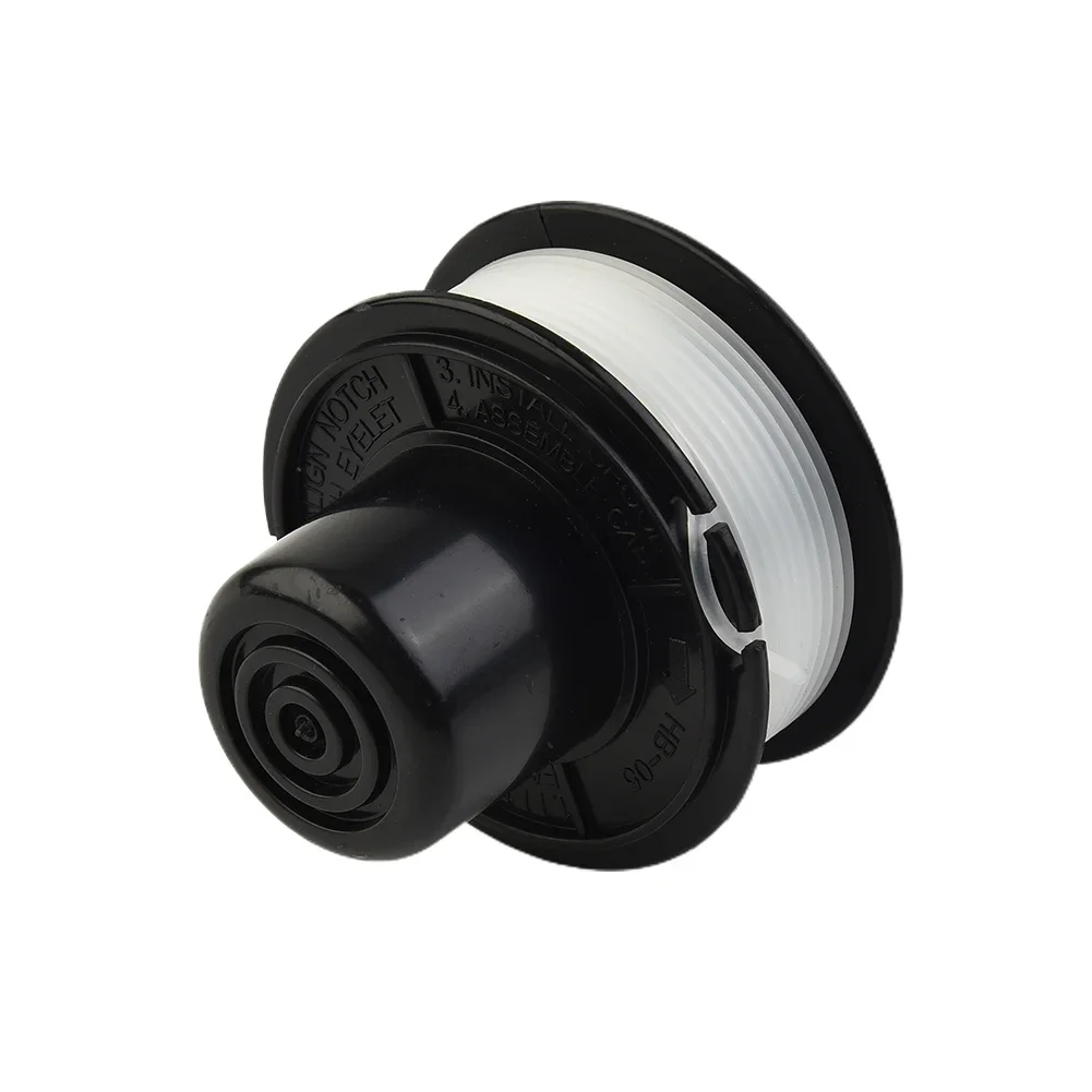 Replacement Trimmer Heads 3PCS For Black & Decker For A6226 GL250 GL310 GL360 Lawn Trimmer With Bump Feed Spool And 6m Line