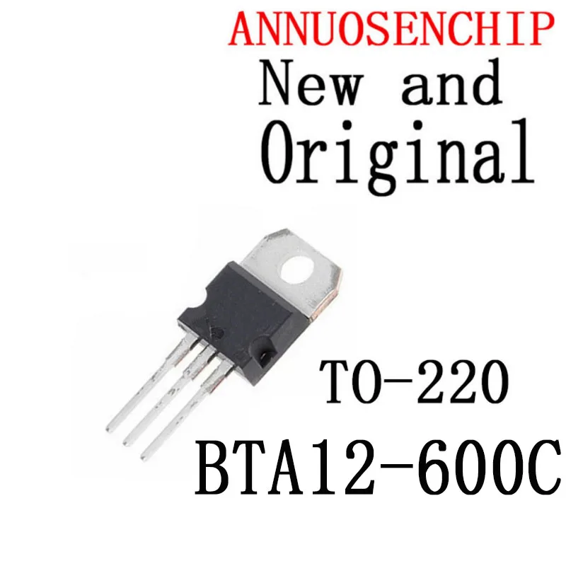 10PCS New and Original TO220 BTA12-600 TO-220 12-600C BTA12 Triacs 12 Amp 600 Volt BTA12-600C