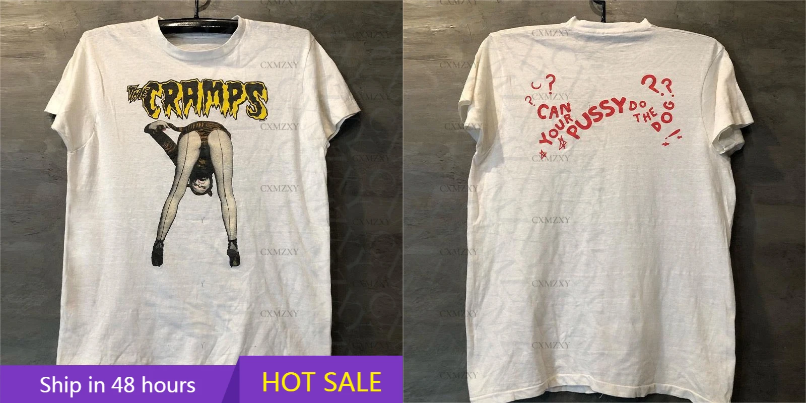 

The Cramps Underground Psychedelic Band Goth Vintage Vintage Street Summer Cotton Short Sleeves Men and Women Oversize