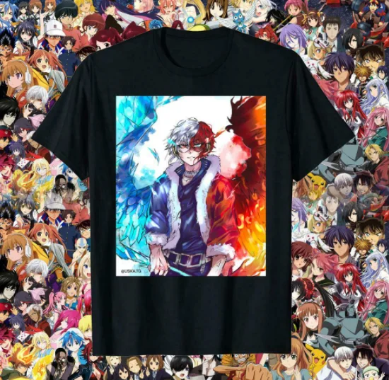 Todoroki Shoto x Hawks T-Shirt, hot hot shirt, new -anime Gift shirt