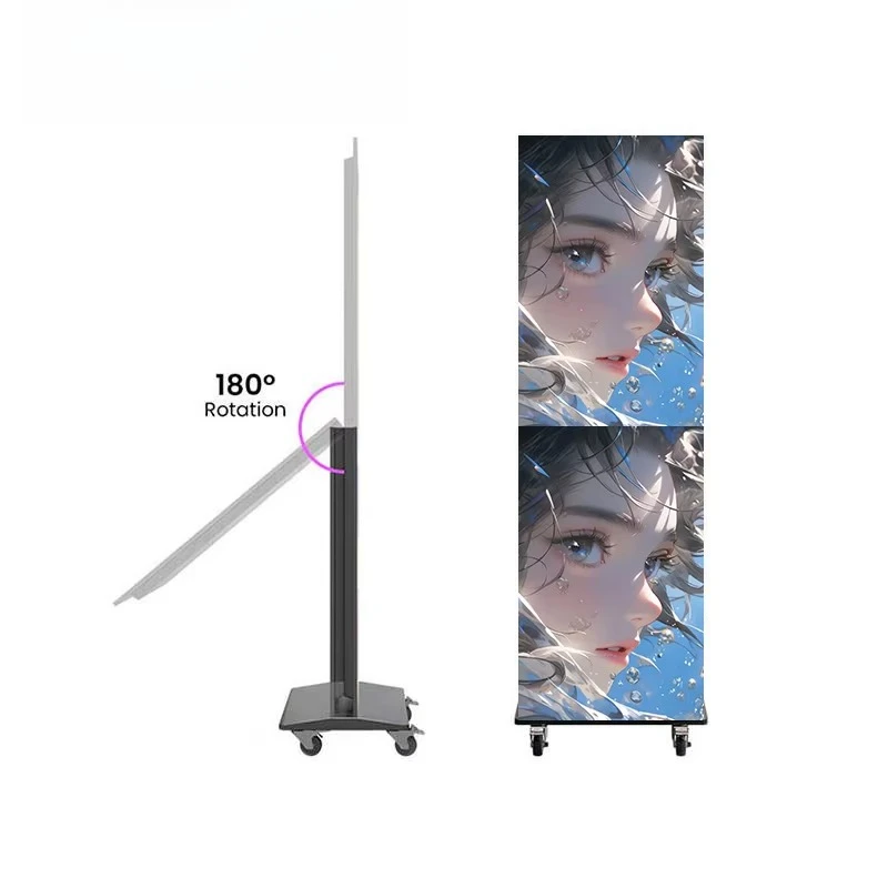 GOB Indoor 640*1920mm Smart WiFi Hoge Helderheid P2 P2.5 Eenvoudig Transporteerbaar voor Evenementen Indoor Opvouwbaar LED Poster Scherm Display