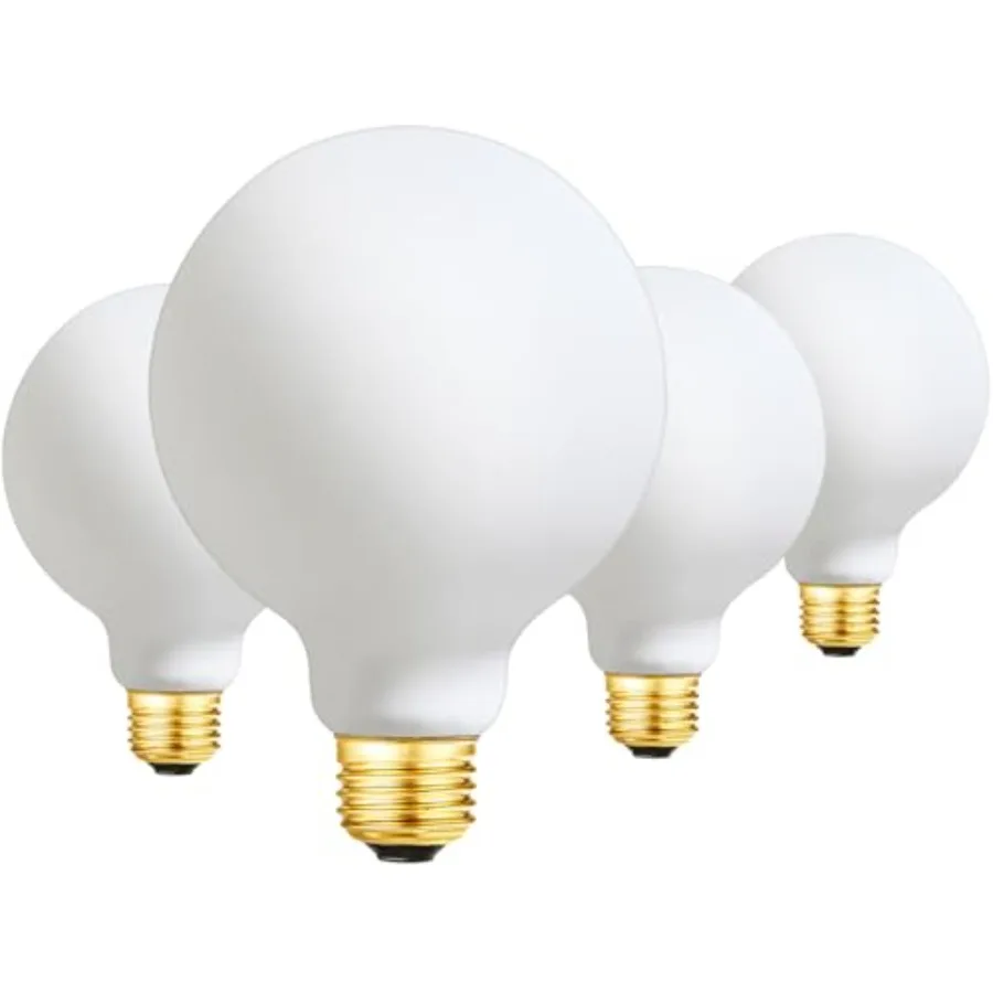LED Light Bulb G30/G95 Dimmable Flick-Free Matt White 6W Soft White CRI95 600LM, 60W Equivalent Vintage LED Edison Globe Light
