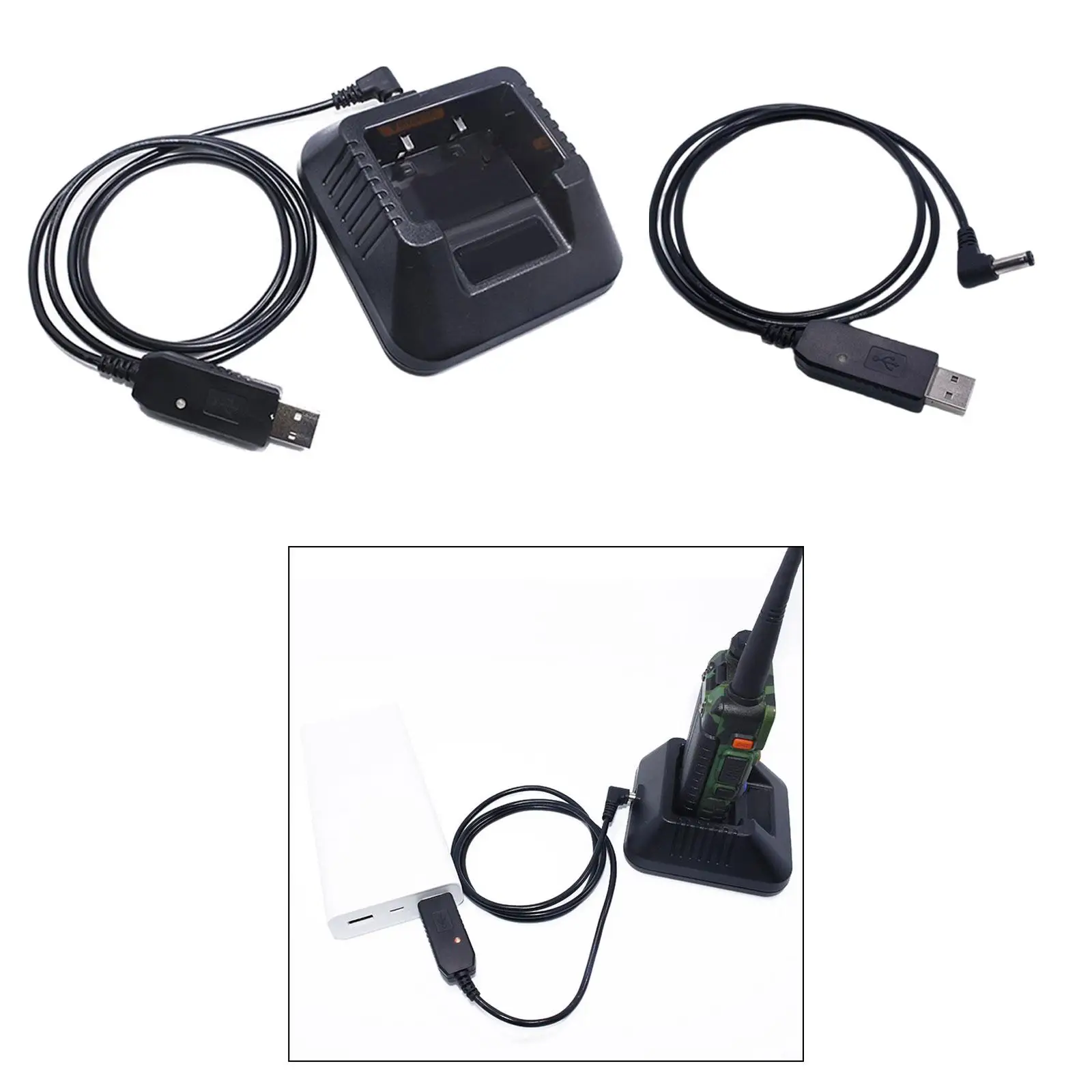 

USB-кабель для зарядки, портативный USB-кабель для зарядки, адаптер питания, сменный USB-кабель для UV5R UV82, аксессуар для двухсторонней радиосвязи