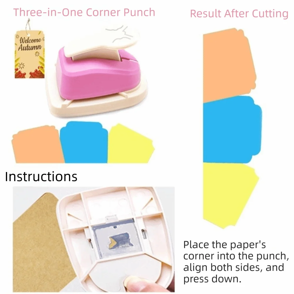 

DIY Square Punch Paper Hole Puncher Precision Any Size Tag Maker Extra Large Tab Maker Corner Cutter Paper Craft