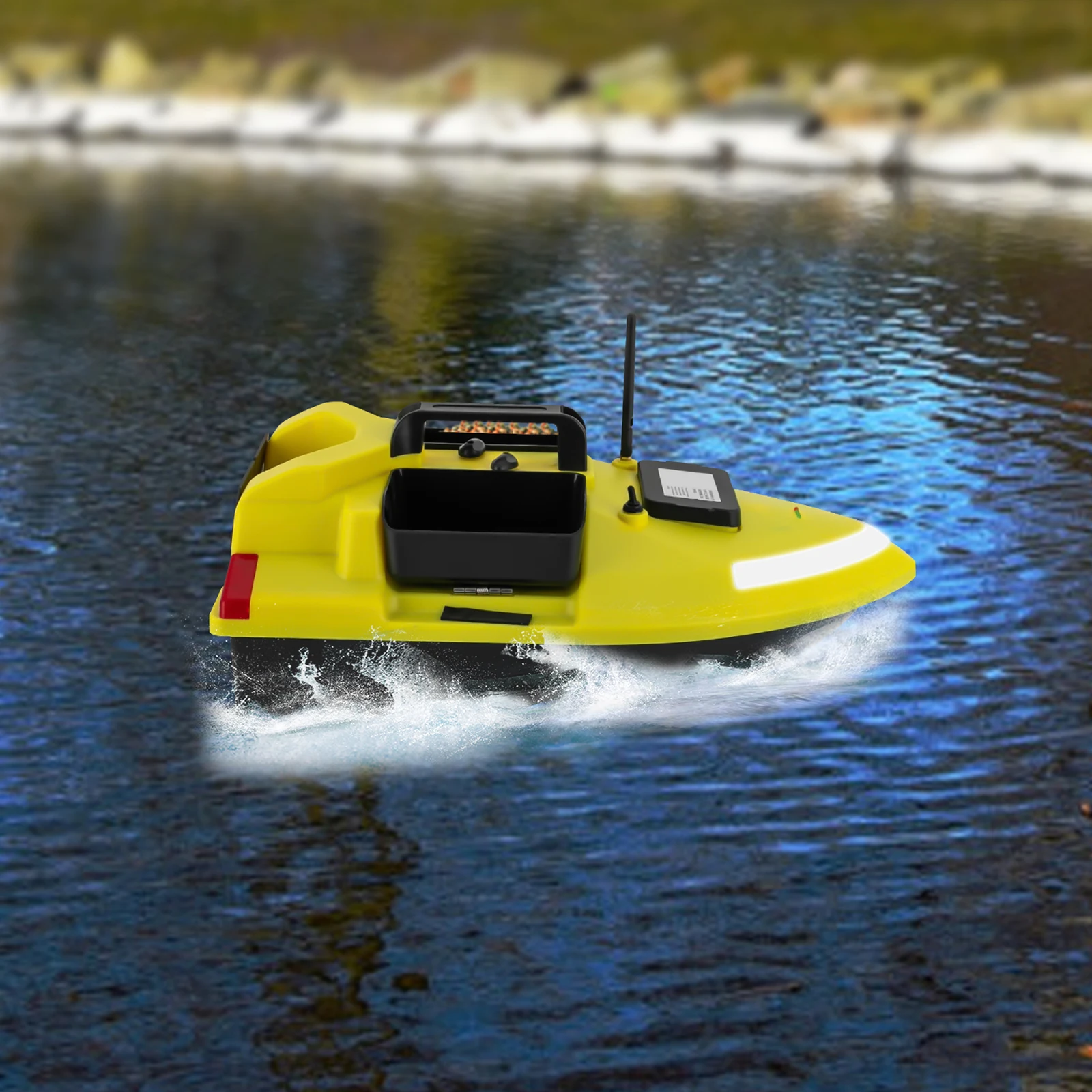 Ferngesteuertes Köderboot RC Angelboot Fischfinder 500m GPS 40 Punkte 12000mAh 4H Doppelmotoren mit Anti-Tangle-Abdeckung für Kajak- und Bootsangeln – Detail 18