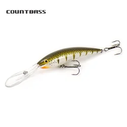 Countbass Deep Tail Wobbler Floating Diving Depth 9M Crankbait Fishing Lures, 110mm 22g