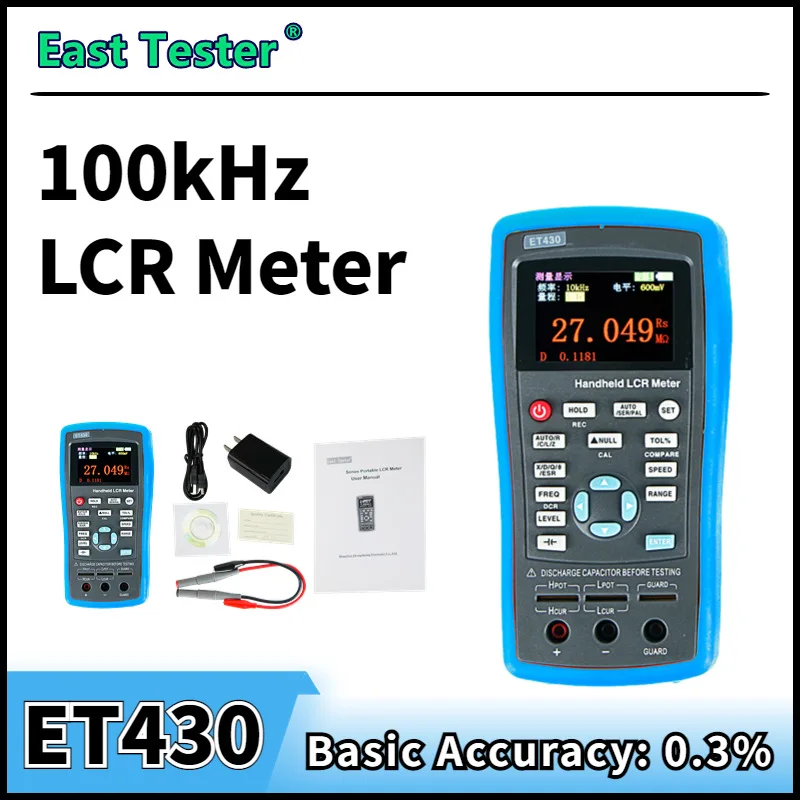 ET430 ET432 ET433 ET431 ET430B Handheld LCR High Precision Digital Bridge TFT Liquid Crystal Dissolution Resistance Met