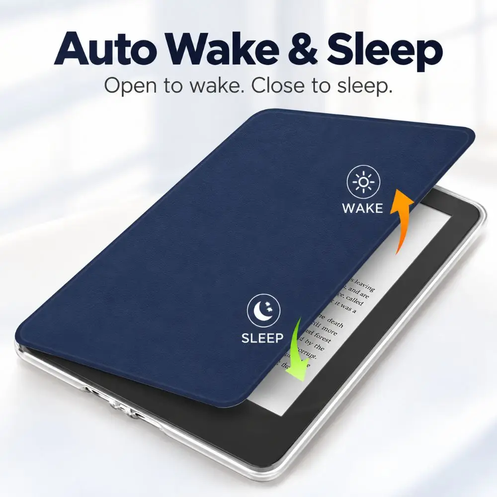 Magnetic Detachable E-Reader Case Auto Sleep Wake Acrylic Folio Cover for Kindle Paperwhite 2024 (12th Gen) 7 inch Colorsoft