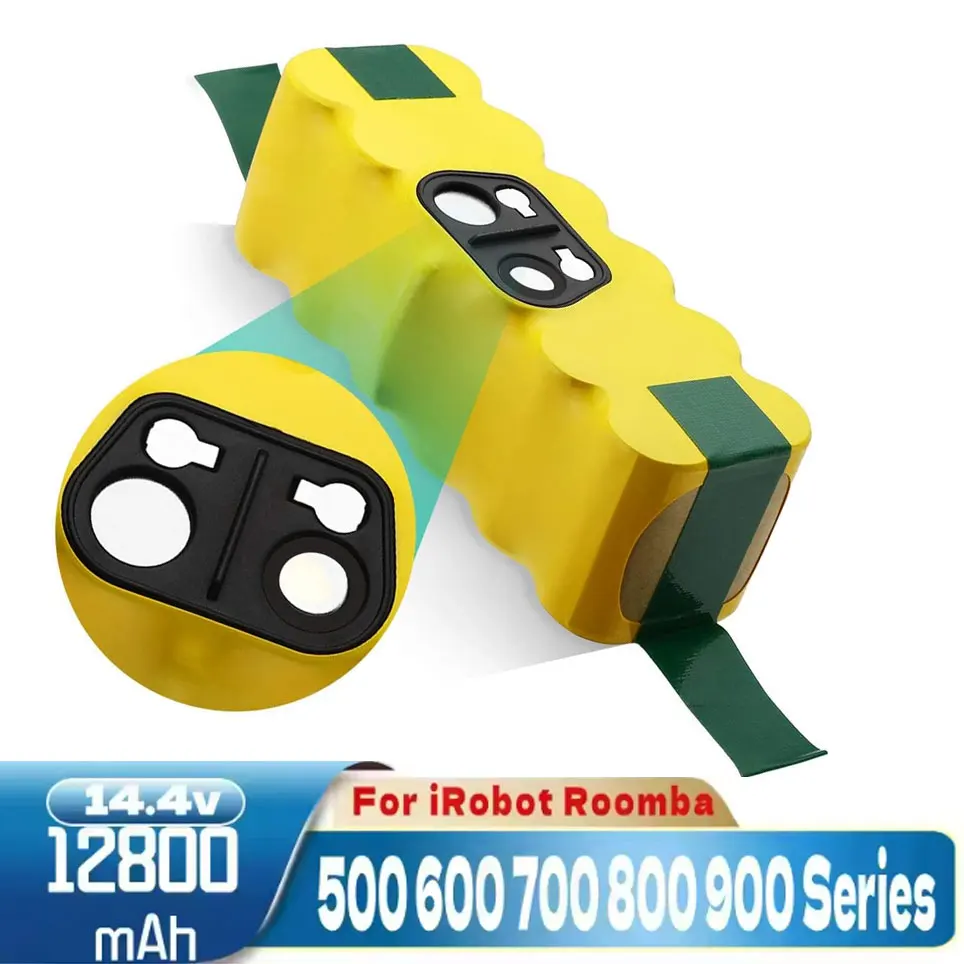 Batería Recargable de 14.4V 9800mAh para Aspiradoras Roomba Series 500 550 560 600 650 698 780 980 976, Batería iRobot
