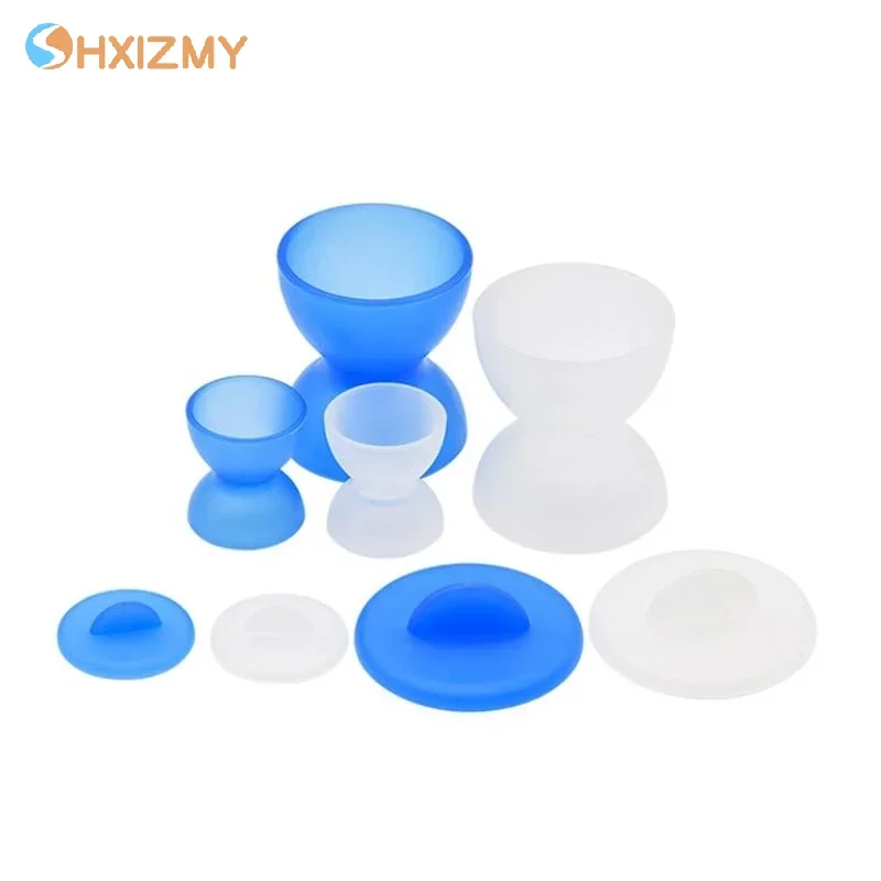 

Dental Silicone Double-Head Mixing Bowl Cup Mixing Bowls With Lid Non-Stick Coagulating Cups Dentist Lab Impression Tool