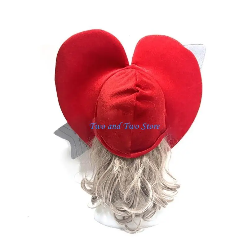 HX6F قبعة على شكل قلب أسهم ثلاثية الأبعاد للاحتفال بعيد الحب وأغطية الرأس