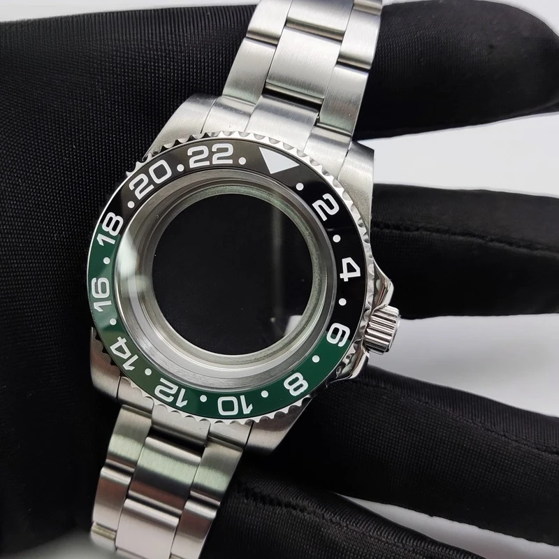 Accesorios de reloj mecánico para movimiento NH35, parte trasera NH36, correa de acero transparente, accesorios de reloj para hombre, esfera sustituto de 28,5mm