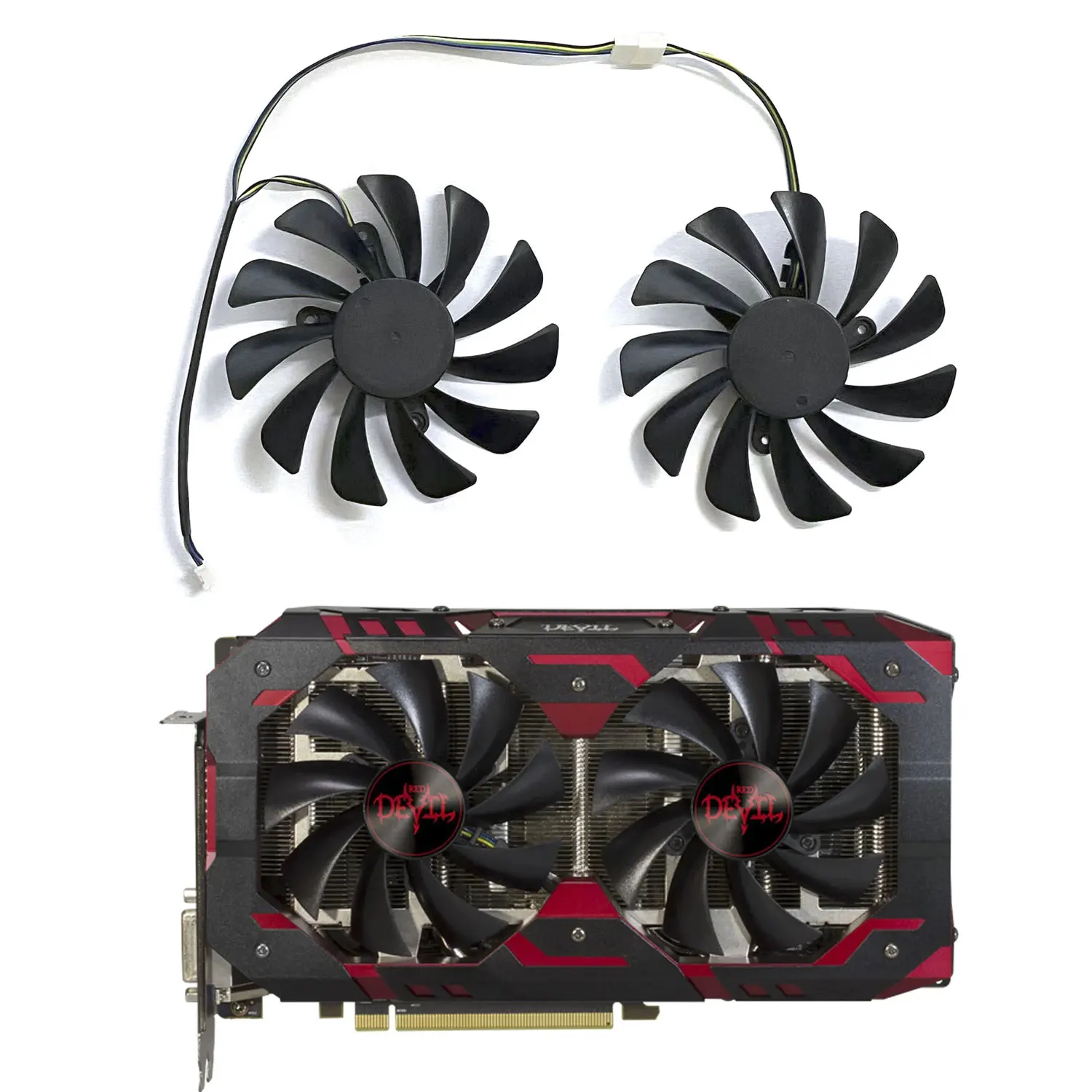 

95mm GAA8S2U RX590 Video Card Fan For PowerColor Red Devil Radeon RX 580 590 AXRX 580 590 Graphics Card Replacement Cooler Fan