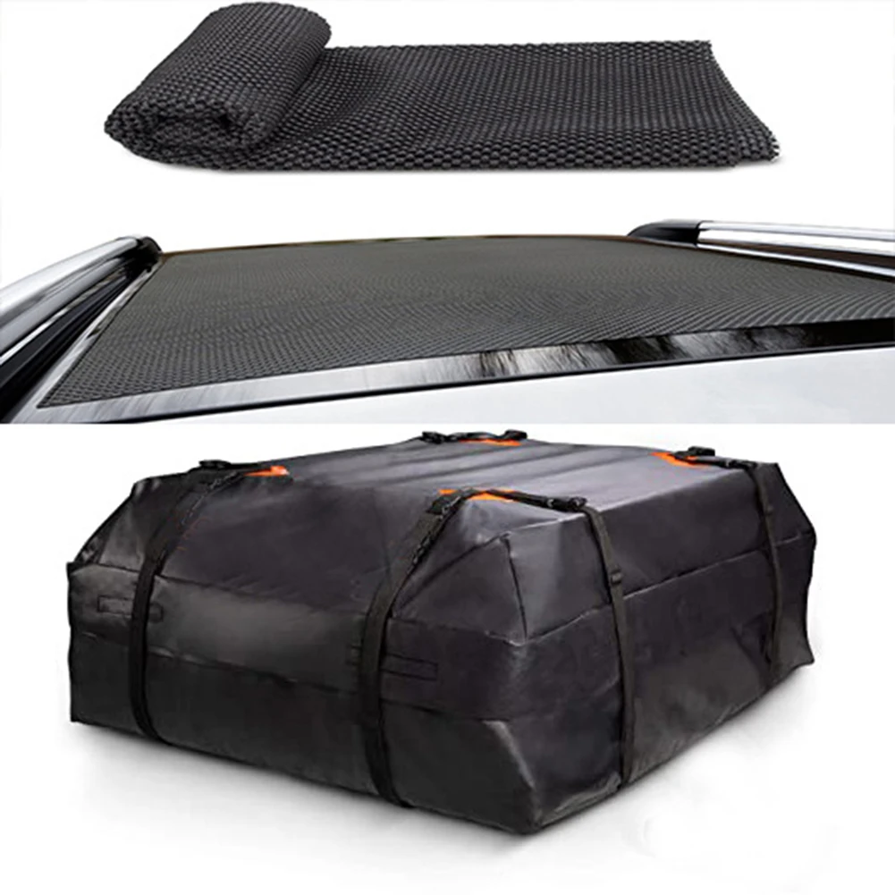 1 Set Waterproof Car Roof Top Rack Carrier Cargo Bag Luggage Storage Cube Bag Travel For Most Cars Exterior Parts