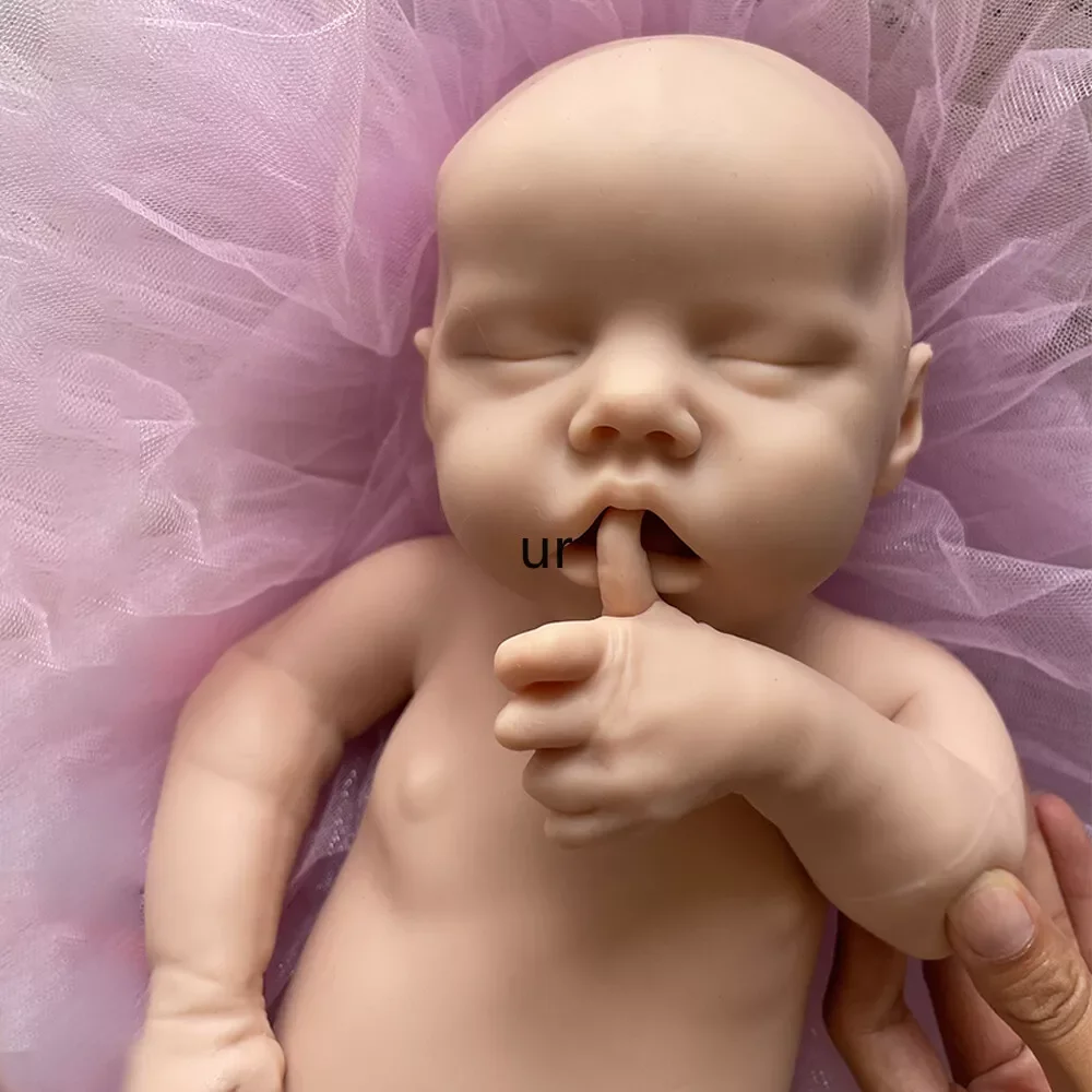 Realistyczna 18-calowa piankrowa silikonowa lalka odrodzona na całe ciało jak prawdziwe europejskie dziecko miękkie ważone koruching Reborn Girl