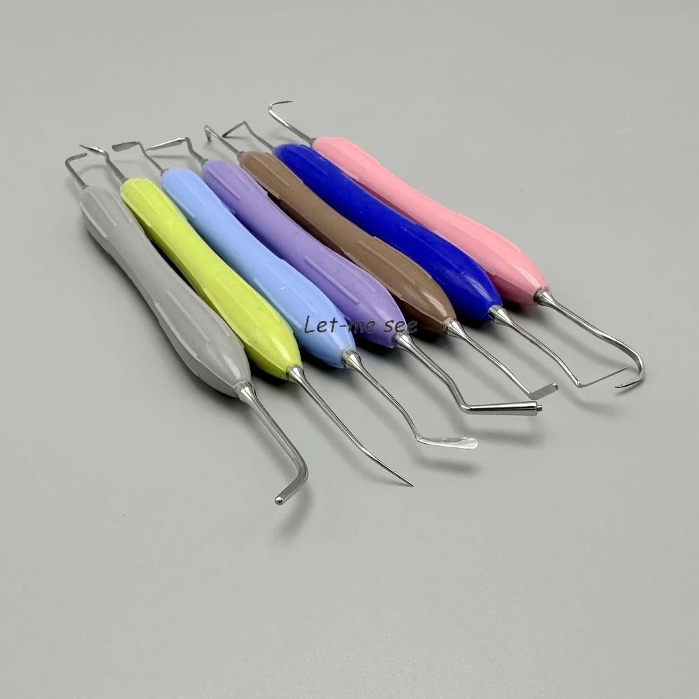 Dental Composite Resin Filling Instrument Spatulas With Tray Aesthetic Restoration Kit Silicone Handle Spatula Filler
