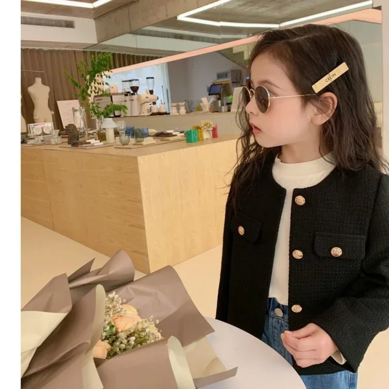 

2024 Spring Autumn New Girl Baby Cardigan Jackets Elegant Kids Children Birthday Princess Jacket Trench Coats Overwear