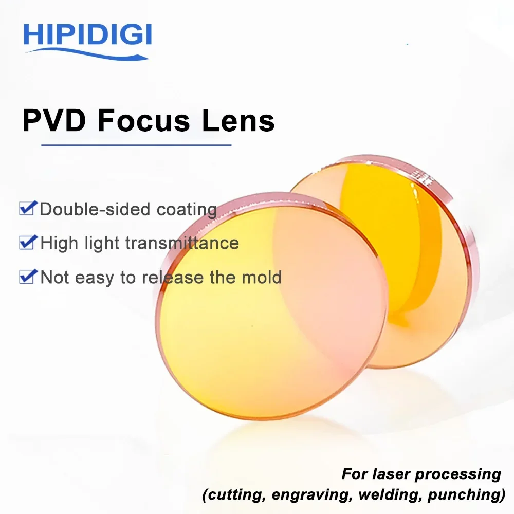 HIPIDIGI CO2 Focusing Lens USA CVD China PVD ZnSe Pro Dia.15 18 19.05 FL38.1 50.8 63.5 for CO2 Laser Engraving Cutting Machine