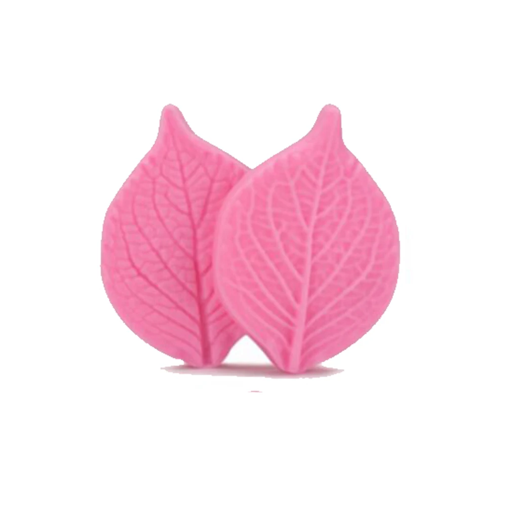 2pcs Hydrangea Leaf Silicone Molds 3D Fondant Flower Cook Wedding Decoration Baking Sugar Craft Moulds Clay Petal DIY Cake M2976