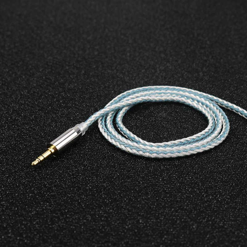 XINHS 16 Core Single Crystal Copper Silver Plated Earphone Upgrade Cable with 2.5/3.5/4.4mm Plug for for LZ A7 MK3