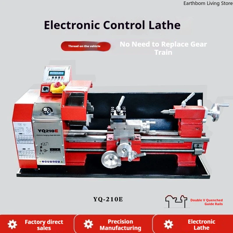 Metal Processing Mini Lathe High-precision Digital Mini Lathe Display Thread Count Commercial Machinery Mini Draaibank ZY60XXCC