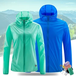 (XS-4XL)Sun Protection Camping Hiking Jacket Women Men Lightweight Outdoor Quick-Dry Skin Windbreaker Breathable Fishing Cloth