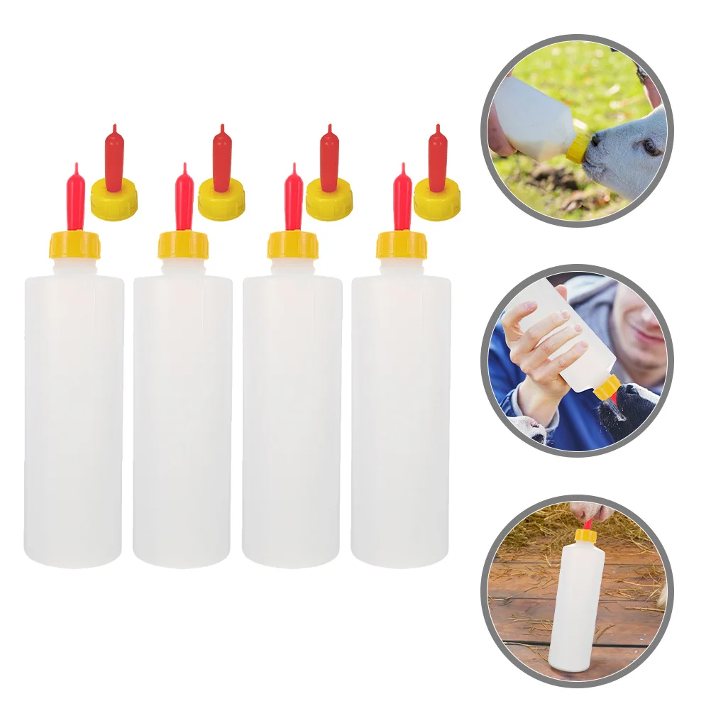 

1Set Lamb Feeding Bottles Goat Milk Bottle Durable PVC Material Wide Application Nursing for Calf Lamb Goat Newborn Livestock