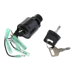 Ignition Switch Assembly With Key Replacement 35100-ZV5-013 Black For Honda Outboard