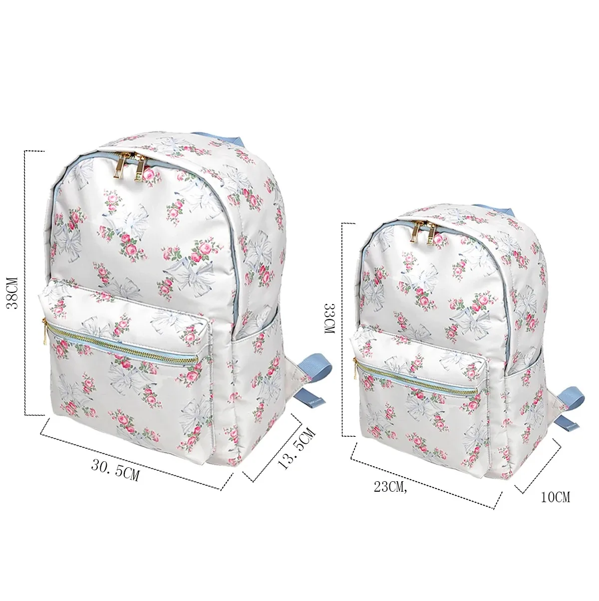 New Women Pink Bow  School Bag Fashion Lady Backpack Nylon Large Capacity Teenager School Bag