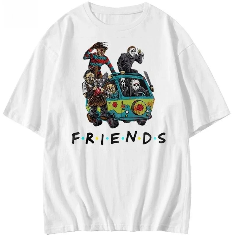 

Retro horror clown print men's T-shirt, high-quality Halloween T-shirt, personalized street fashion sports T-shirt