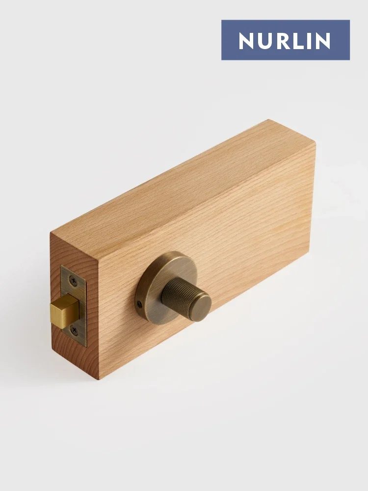 Nurlin Brass Interior Thumbturn Lock Work With Deadbolt Latches Diamond-cut Knurled Detailing For Internal Bathroom Bedroom