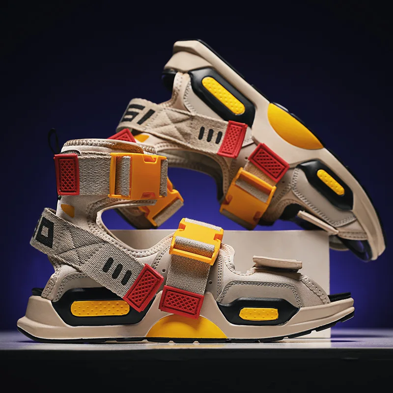 

Men Summer Fashion Beach Sandal Sneakers Led Mag Shoes For Men Air Shoes Back To The Future Boots Size35-47