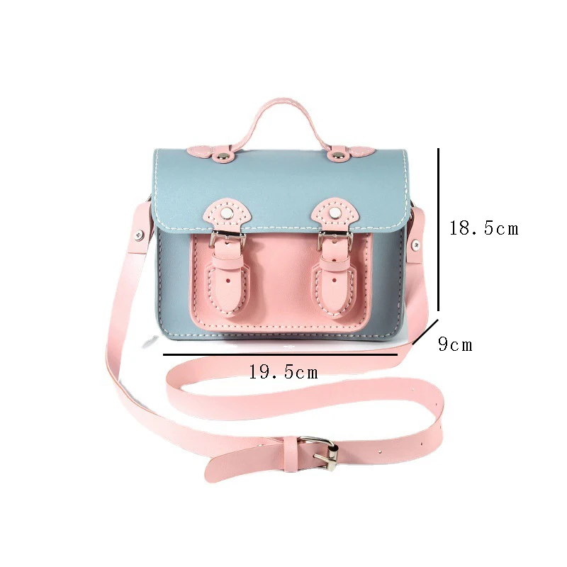 DIY PU Leather Cambridge Bag Making Kits Handmade Sewing Crossbody Satchel Bags Semi-finished Material Set for Women Handicraft