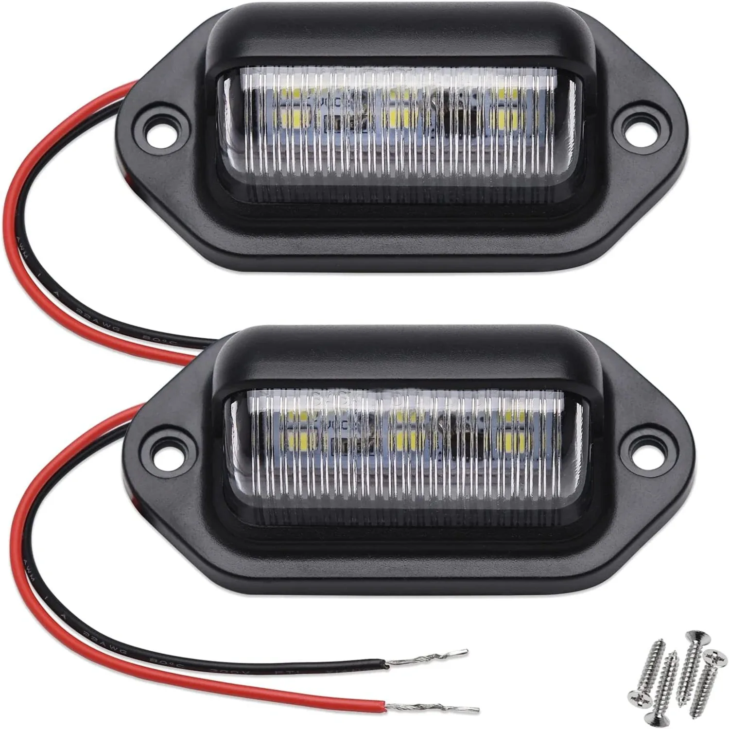 6 LED Auto Kentekenverlichting Kentekenverlichting Heldere Tag Lamp voor Vrachtwagen SUV RV Trailer Van 12 V Wit Exterieur LED Licentie Pla