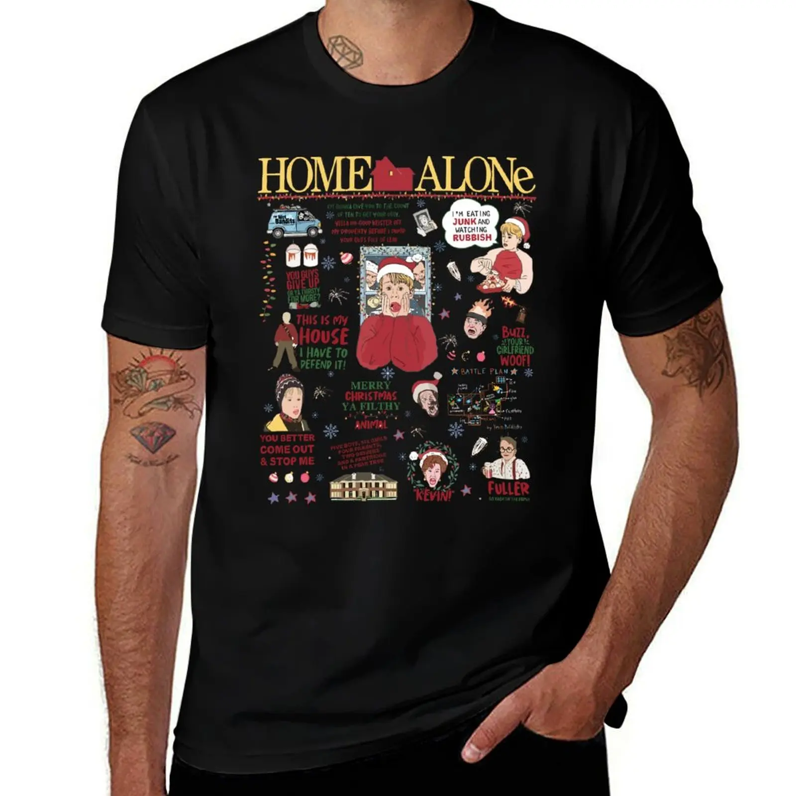 

All The Home Alone T-Shirt t shirts with prints cotton t shirt man T-Shirt
