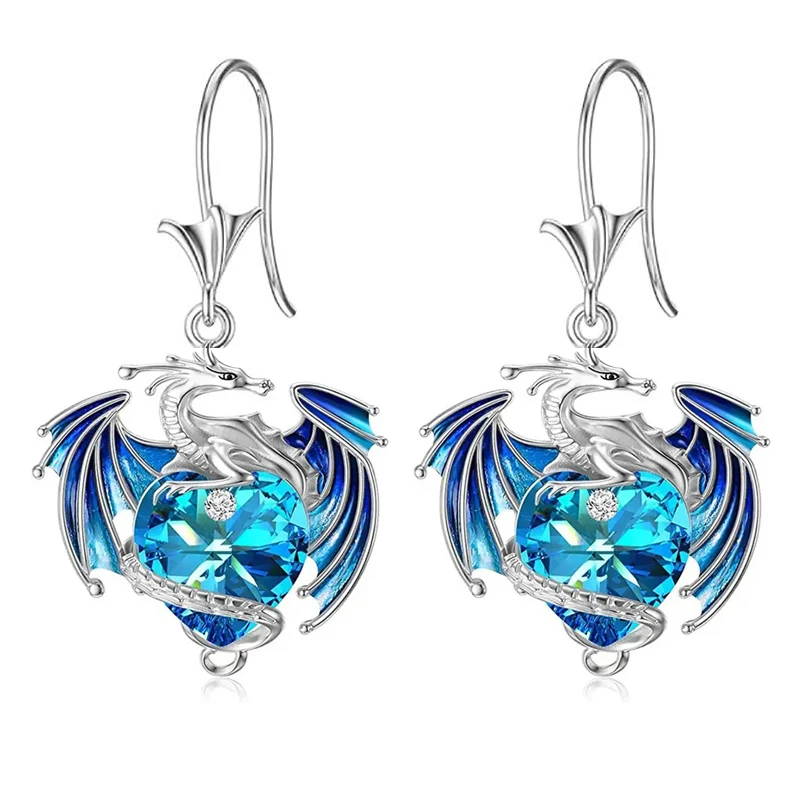 Damenmode-Schmuck, Kristall-Herz-Halskette, fliegende Drachen-Anhänger, Halsketten, Schmuck, Schlüsselbein-Kette, Choker, Geschenke – Detail 8