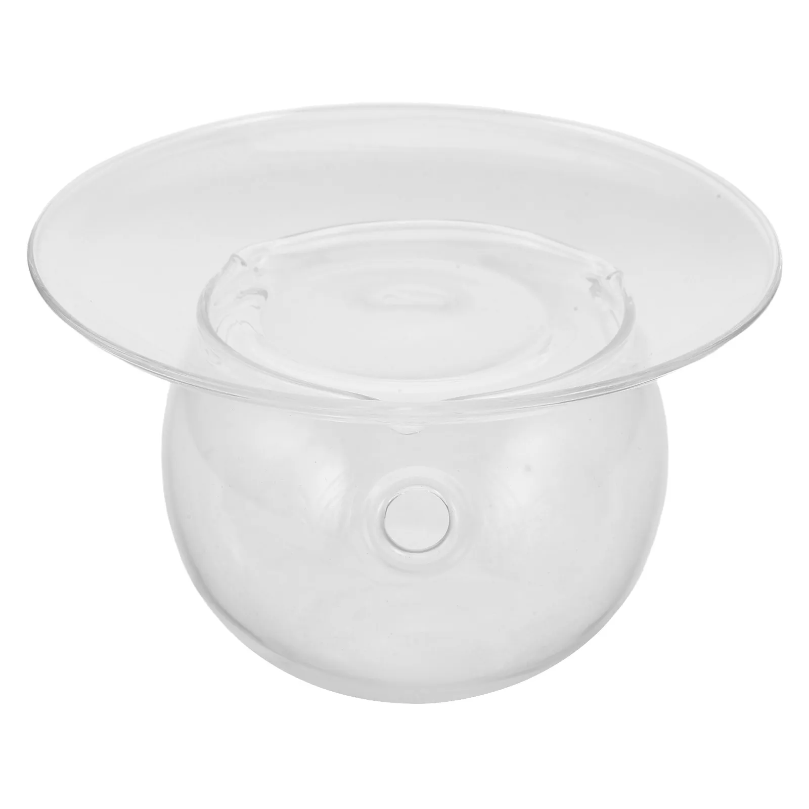 Glass Salad Bowl Double Layer Clear Design Chilled Fruit Salad Bowl Sushi Serving Plate Buffet Cold Food Server