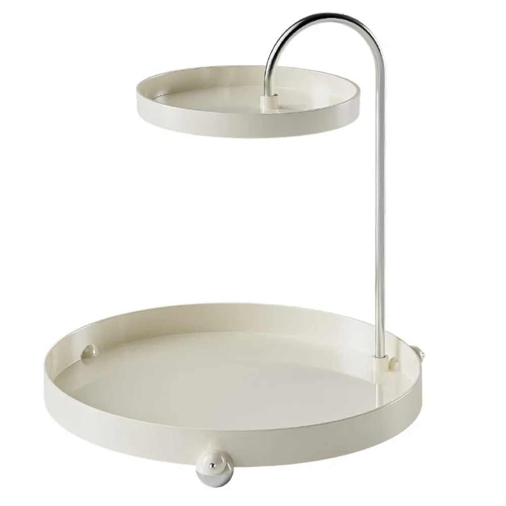 

Акриловый органайзер для макияжа, двухслойная декоративная витрина, большая вместительная компактная стойка для ухода за кожей, настольное хранилище