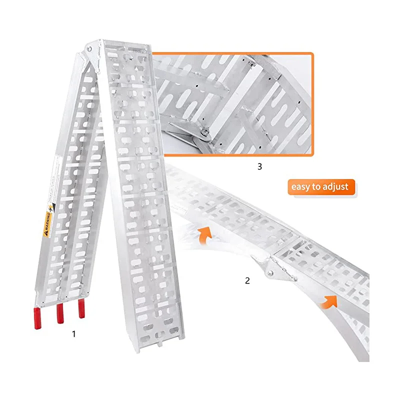 Aluminum Ladder ATV 1pc for Pickup Trucks 7.5 FT Aluminum Portable Ramps 750 Lbs Capacity Scrambling Motorcycle Ladder Aluminum