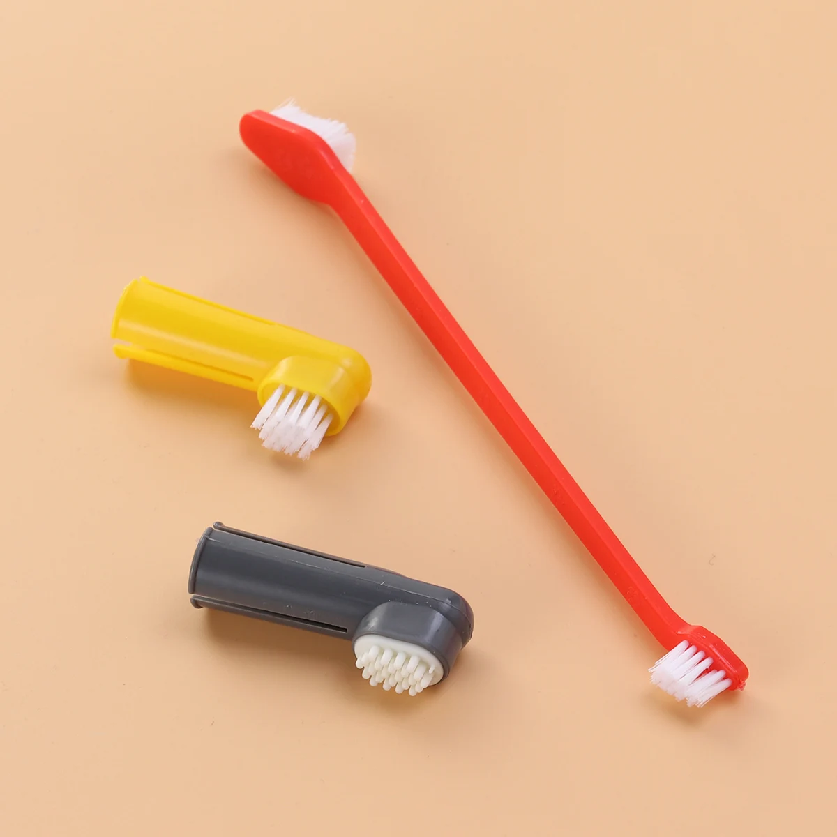 

3 Pack Pet Toothbrush Set Dual Headed Dog Finger Brushes Dental Breath Plaque Removal al Care Puppy Cat Grooming