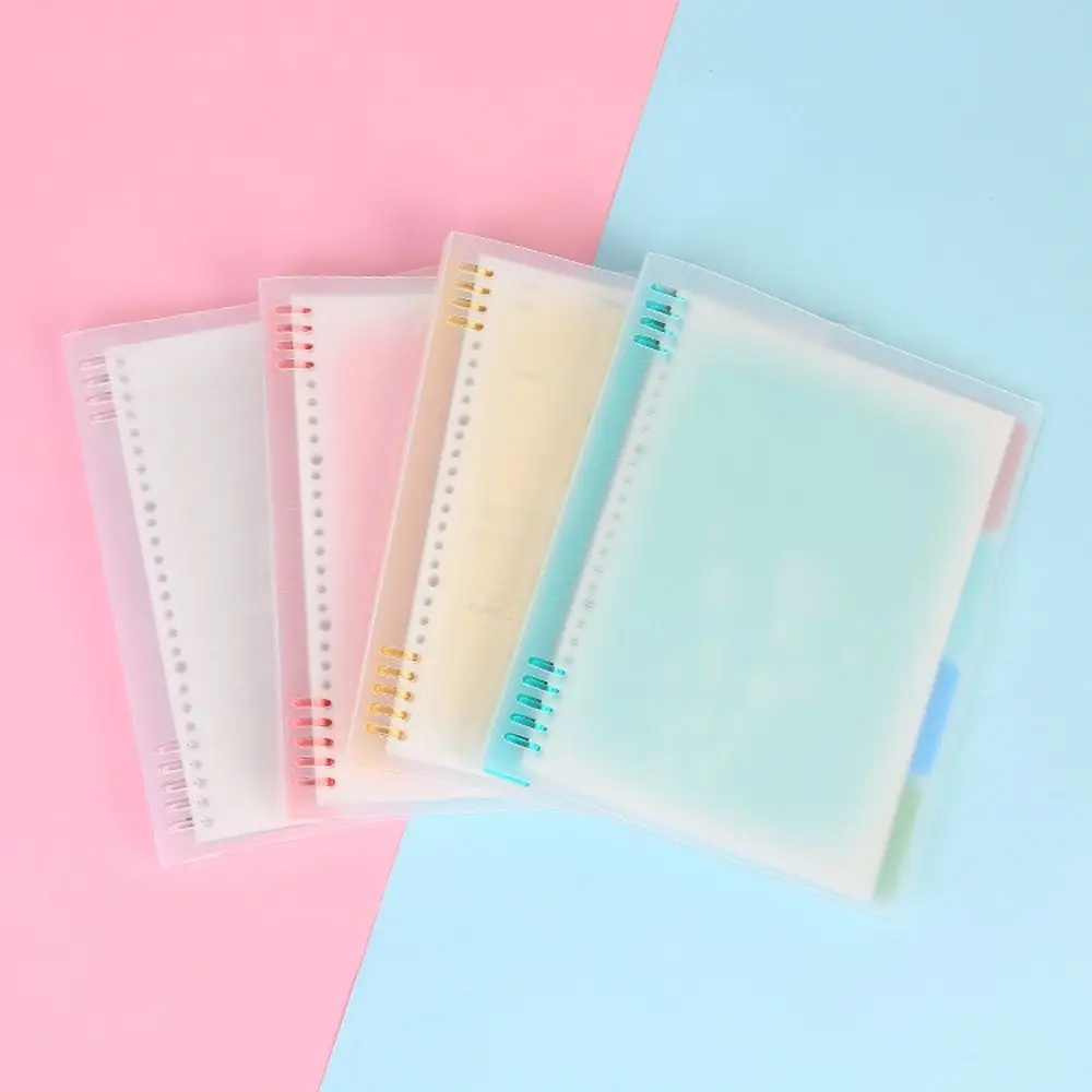 Loose-Leaf Handbook Transparent A4  A5  B5 9 Hole Binder Clip Notebook Shell Loose Leaf Notebook Cover Binder Notebook Cover