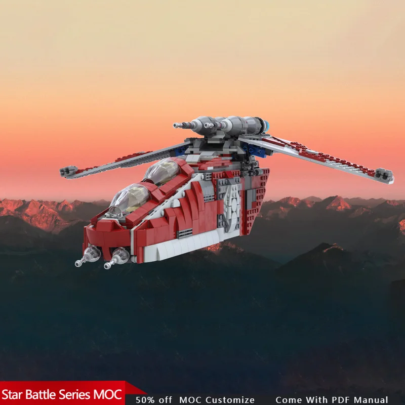 1027 PCS Star Fighting LAAT - 2x 75362 alternative MOC Customize Modular Building Block Simple Popular DIY Toy Birthday Gift