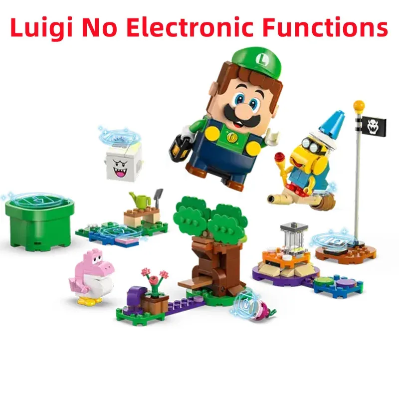 مجموعات MOC المتوافقة مع سلسلة ألعاب Super Bros 71440 Luigi Adventures Marios الماسح الضوئي رمز اللبنات ألعاب الأطفال هدية #3